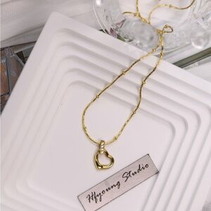24K Gold Plated Heart Pendant Necklace